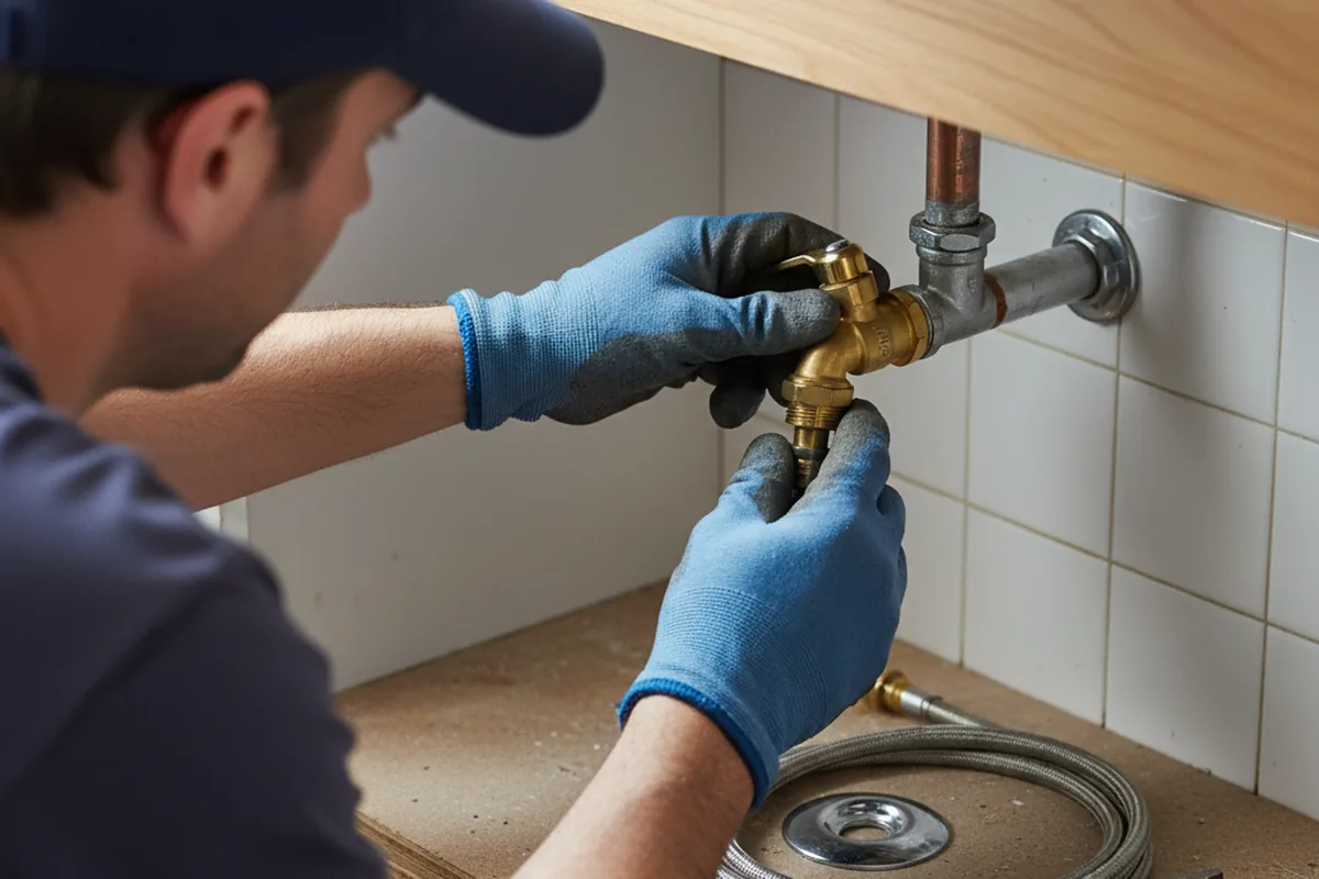 Shutoff valve and fitting work during Repiping in Alba